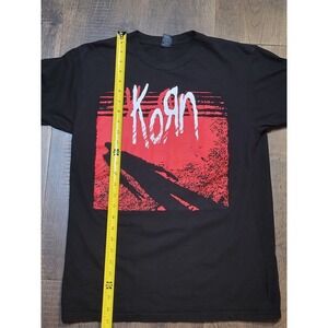 Korn T-Shirt Band Tee‎ Graphic Print Black Metal Rock Music Optima Montage M/M